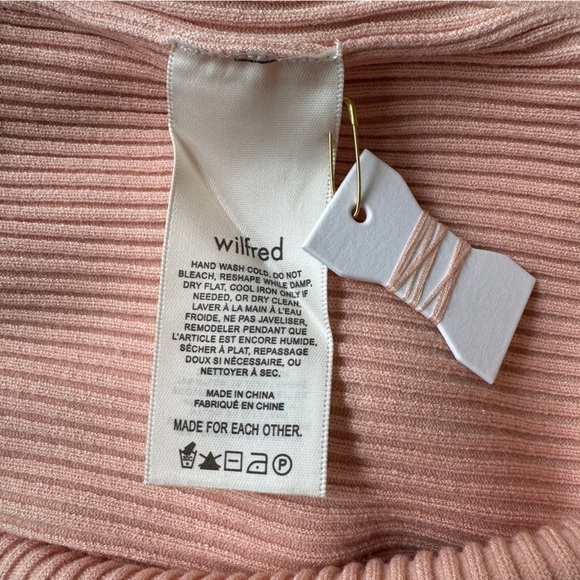 WILFRED • Cutout Knit Mini Dress in Coral Blush - Picture 9 of 11